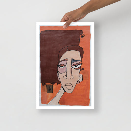 Orange Gesture Poster Print